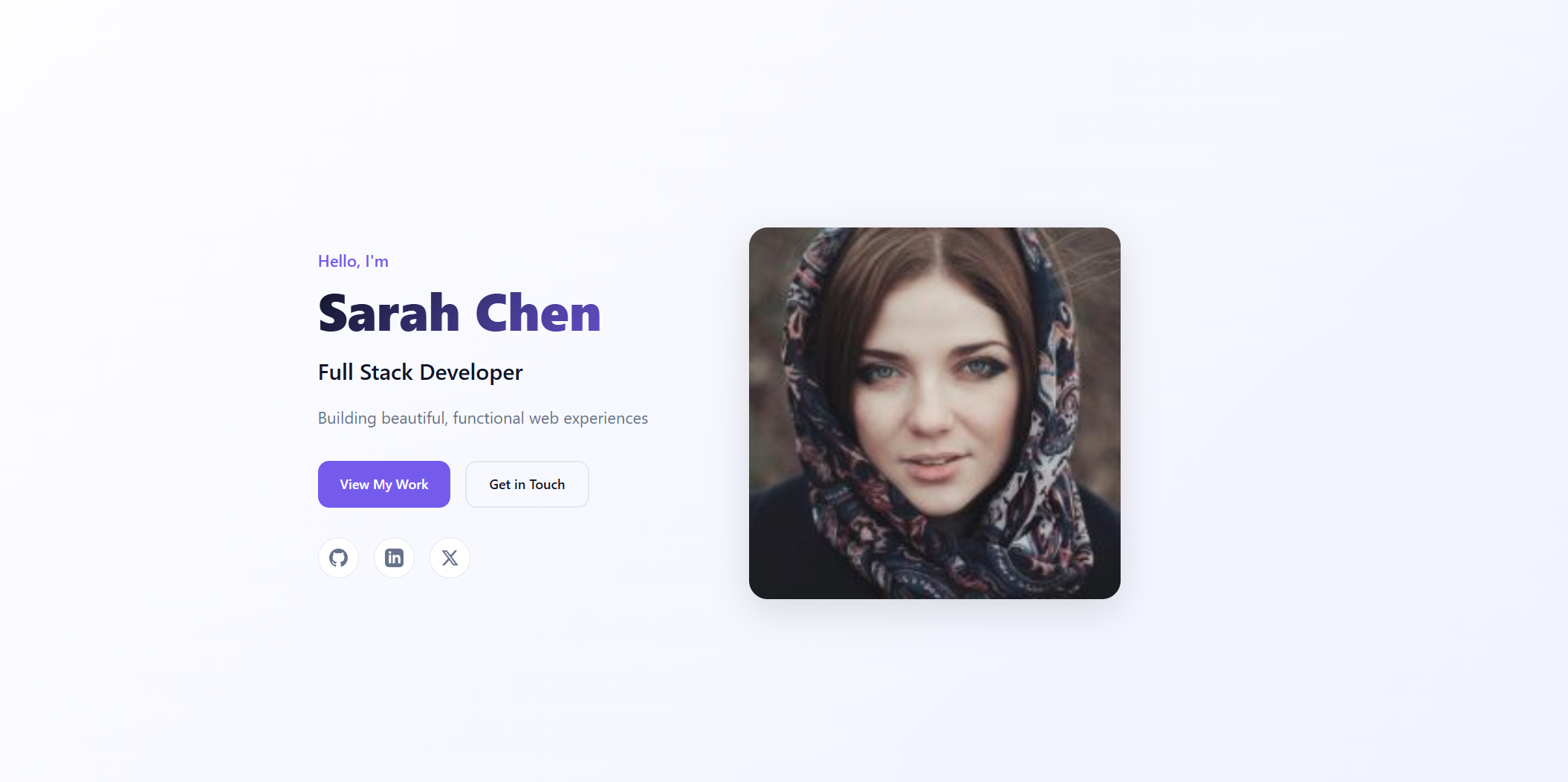 Minimal Plus portfolio template - DesignCraft AI